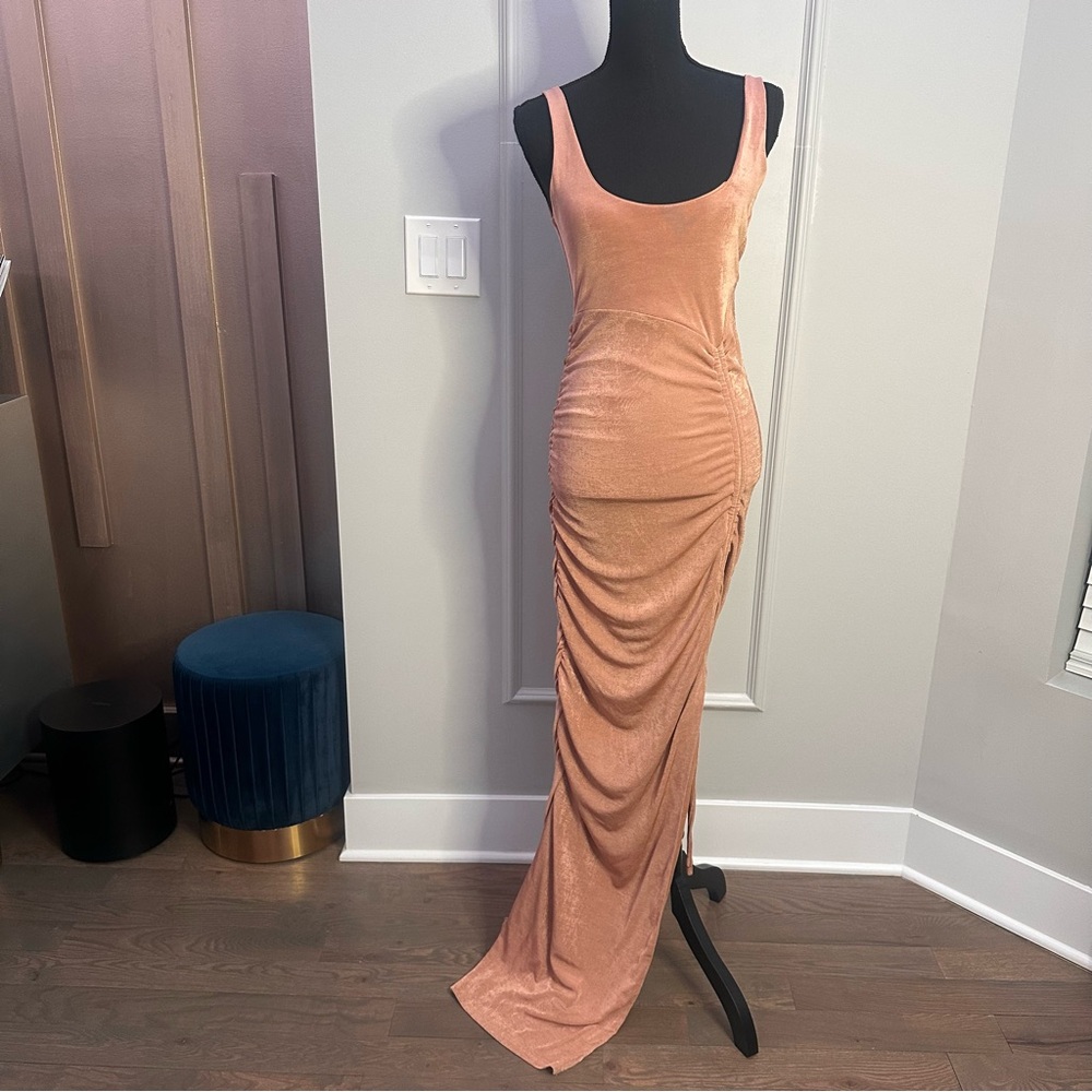 Elegant Peach Summer Gown